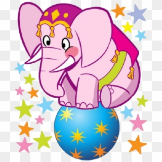 #mq #circus #elephant #ball - Circus Cartoon Animals Png, Transparent Png