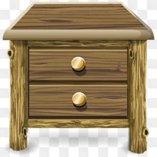 End Table Night Table Drawers Chest Storage - Nightstand Clipart Transparent Background, HD Png Download
