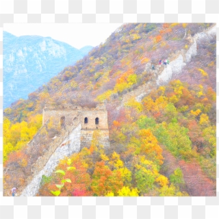 Great Wall Of China Autumn Day - Mountain, HD Png Download