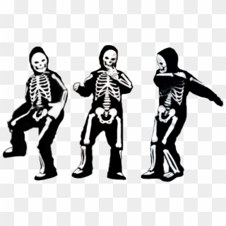 #halloween #skeletons #dancing #costumn #blackandwhite - Guitarist, HD Png Download