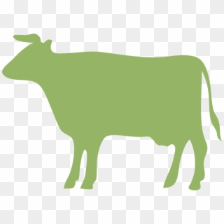 Cow,cattle,green,ox,free Vector Graphics,free Pictures, - Green Cow Silhouette, HD Png Download