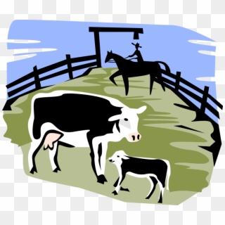 Vector Illustration Of Domestic Farm Livestock Animal - Gehege Clipart, HD Png Download