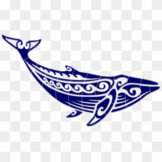 Tribal Whale Blue - Tribal Humpback Whale Tattoo, HD Png Download