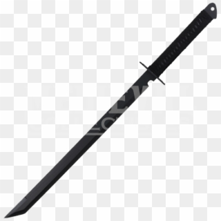 Black Ninja Sword With Cross Guard - Baseball Bat Easton, HD Png Download