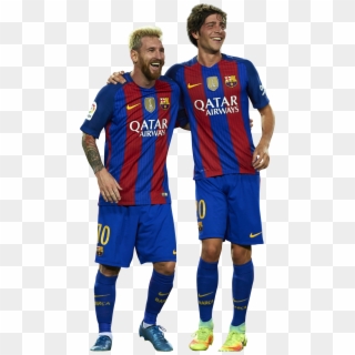 Sergi Roberto And Messi 2018, HD Png Download