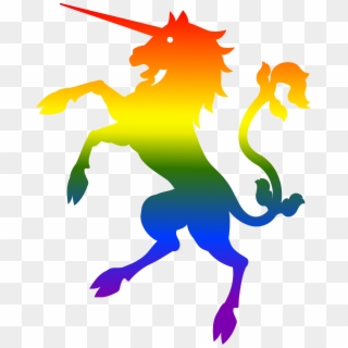 Rainbow Unicorn By Firkin - Gay Pride Flag Unicorn, HD Png Download