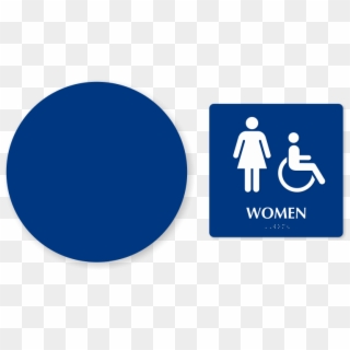 Accessible Women Pictogram Sign - Bathroom Sign, HD Png Download