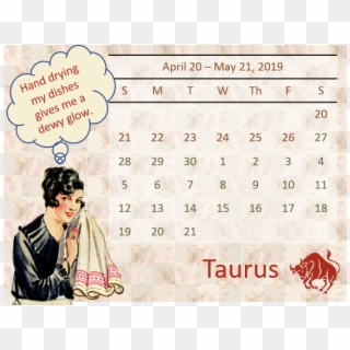 Taurus Calendar 2019 - Paper, HD Png Download