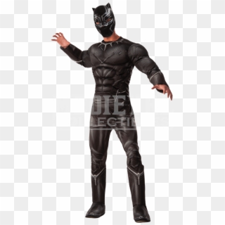 Adult Deluxe Black Panther Costume - Diy Black Panther Costume Baby, HD Png Download