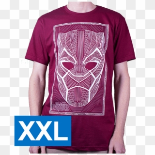 Black Panther Red Men's T-shirt - Emblem, HD Png Download