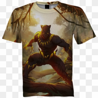 Black Panther 3d T-shirt - Black Panther Fan Art, HD Png Download