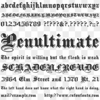 Black Family Font Preview - Fonts Similar To Black Chancery, HD Png Download