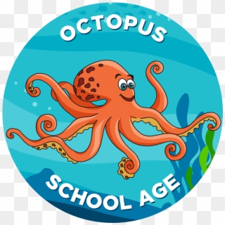 Octopus Clipart Student - Octopus Swimming Clipart, HD Png Download