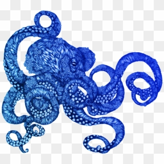 Ombre Octopus - Octopus Mug, HD Png Download
