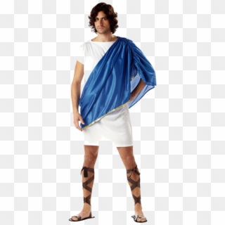 Toga Man Costume One Shoulder Color - Hypnos Greek God Costume, HD Png Download