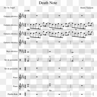 Death Note - Sheet Music, HD Png Download