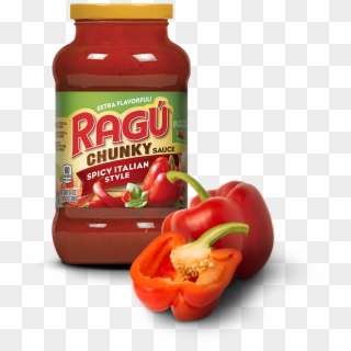 Spicy Italian Style Sauce - Ragu Chunky, HD Png Download