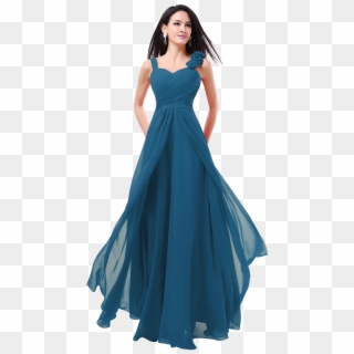 New Formal Long Evening Ball Gown Party Prom Bridesmaid - Long Teal Formal Dress, HD Png Download