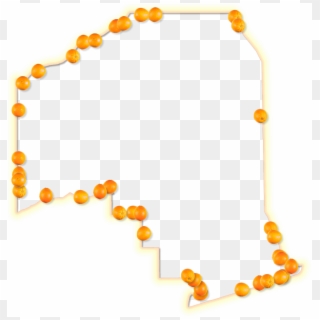 A Map Of Putnam With A Yellow-orange Glow Border And - Circle, HD Png Download