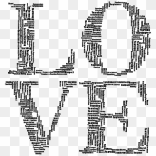 This Free Icons Png Design Of Love Word Cloud Typography - Love Word Cloud Png, Transparent Png