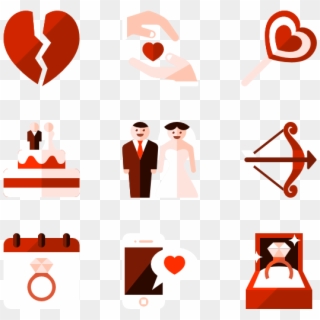 View Individual Icons Of Red Heart, HD Png Download