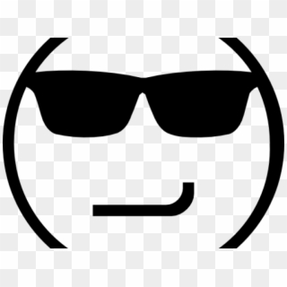 Sunglasses Emoji Clipart Pmg - Emoji Outline Smile, HD Png Download