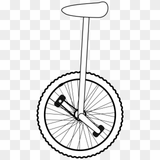 Clipart Info - Unicycle Line Art, HD Png Download