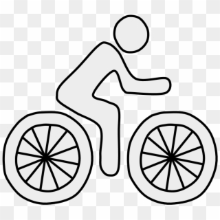 Bicyclist, Bicycle, Png Bicyclist, Bicycle, Black And - Illustration, Transparent Png