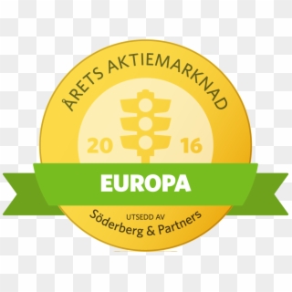 2016 Arets Aktiemarknad Europa - Label, HD Png Download