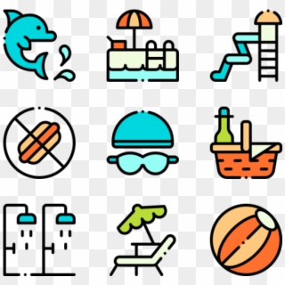 Water Park - Icons For Web Design, HD Png Download