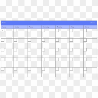 Calendar Template Png - Transparent Blank Calendar Png, Png Download