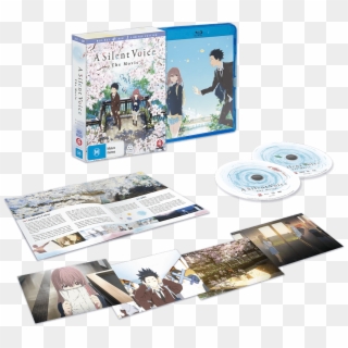 Includes An 80 Page Illustration Book, 4 Stunning Art - Silent Voice Blu Ray, HD Png Download