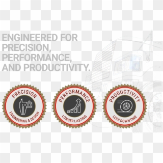 Engineered For Precision, Performance, And Productivity - Label, HD Png Download
