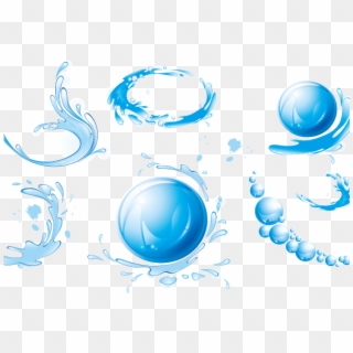 Drawn Water Droplets Vector Water - Water Design, HD Png Download
