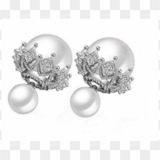 Wholesale Silver Plated Copper Imitation Pearls Stud - Earrings, HD Png Download