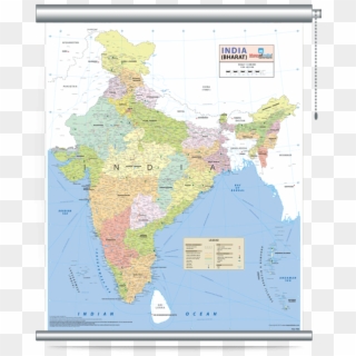 India Wall Map, HD Png Download