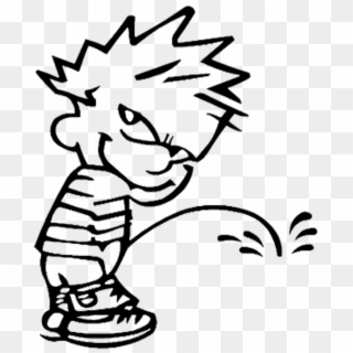 Calvin Pissing On Decal - Calvin Peeing Sticker, HD Png Download