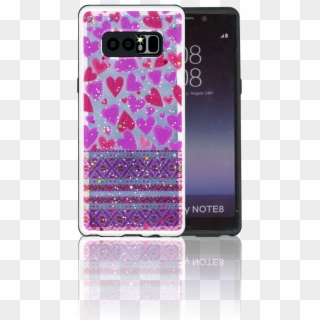Samsung Note 8 Mm 3d Purple Hearts, HD Png Download