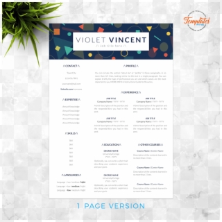 Resume Template For Word And Pages - Brochure, HD Png Download
