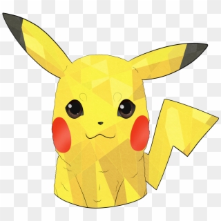 A “lineless” Geometric Of Pikachu I Usually Don't Like - Origami, HD Png Download
