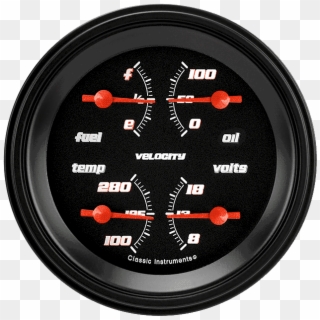 Picture Of Velocity Black 3 3/8 Quad - Wall Clock, HD Png Download