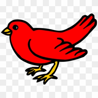Red Small Bird Clipart Png - Red Bird From Brown Bear Book, Transparent Png