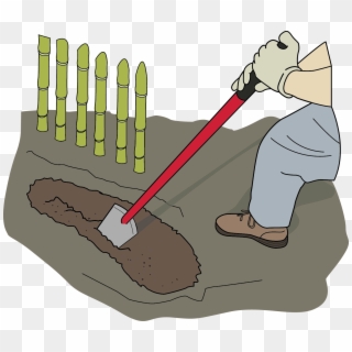Dig Trench With Shovela Small Trench Is Dug In Which - Shovel Trench Digging, HD Png Download