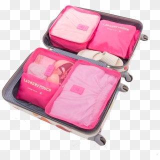Ecommon Store Rose Red 6-pieces Travel Divider & Organiser - Zippered Packing Cubes, HD Png Download
