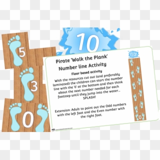 Pirate Ship Walk The Plank Number Line - Graphic Design, HD Png Download