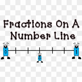 Fractions Cliparts - Fraction Number Line Clipart, HD Png Download