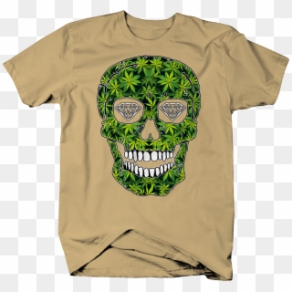 Marijuana Weed Diamond Eyed Skull Chill Vibes 420 - Skunk Tshirt, HD Png Download