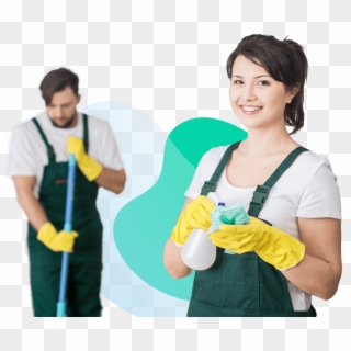 A Polished Solution For Janitorial Time Tracking - Cleaning Girls, HD Png Download