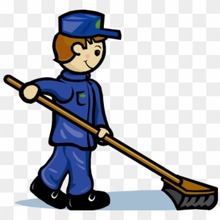 School Janitor Clipart - Street Sweeper Clipart Png, Transparent Png