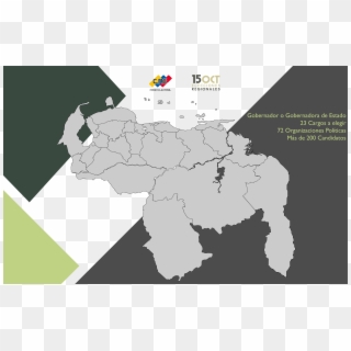 Divulgación Electoral - Venezuela Map Black, HD Png Download